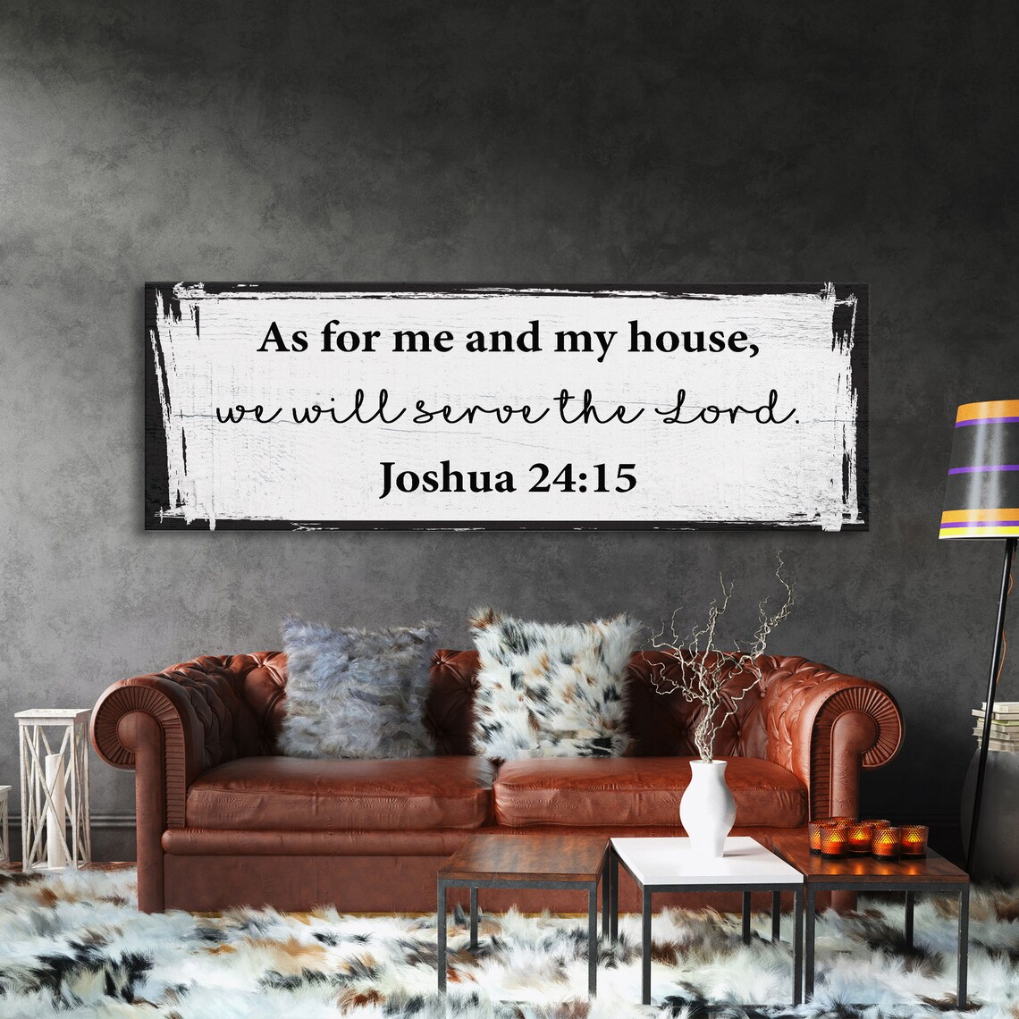 As For Me And My House, Joshua 24:15 Art Print - Image 4