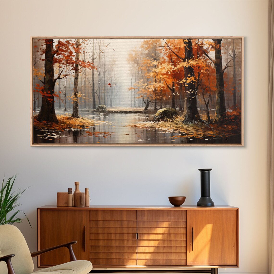 Fall Centerpiece Landscape Painting Art Print