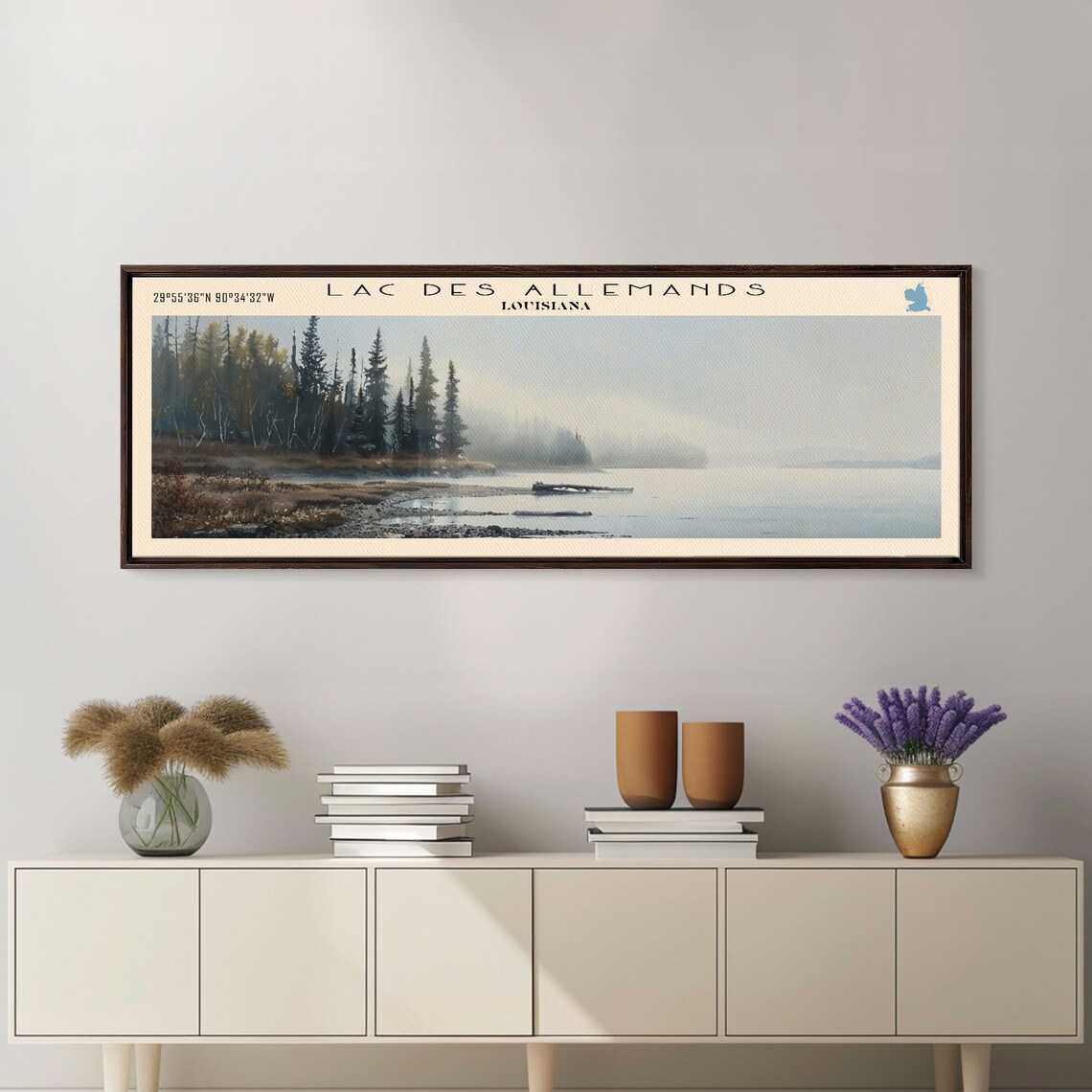 Lac Des Allemands Louisiana Misty Cypress Trees Foggy Water Poster - Image 4