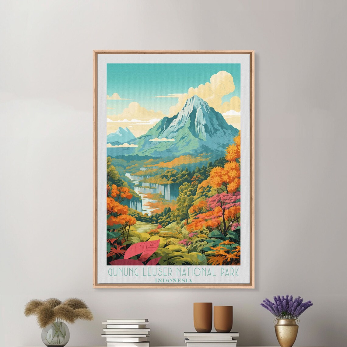 Gunung Leuser National Park Indonesia Rainforest Waterfall Peak Travel Poster - Image 5