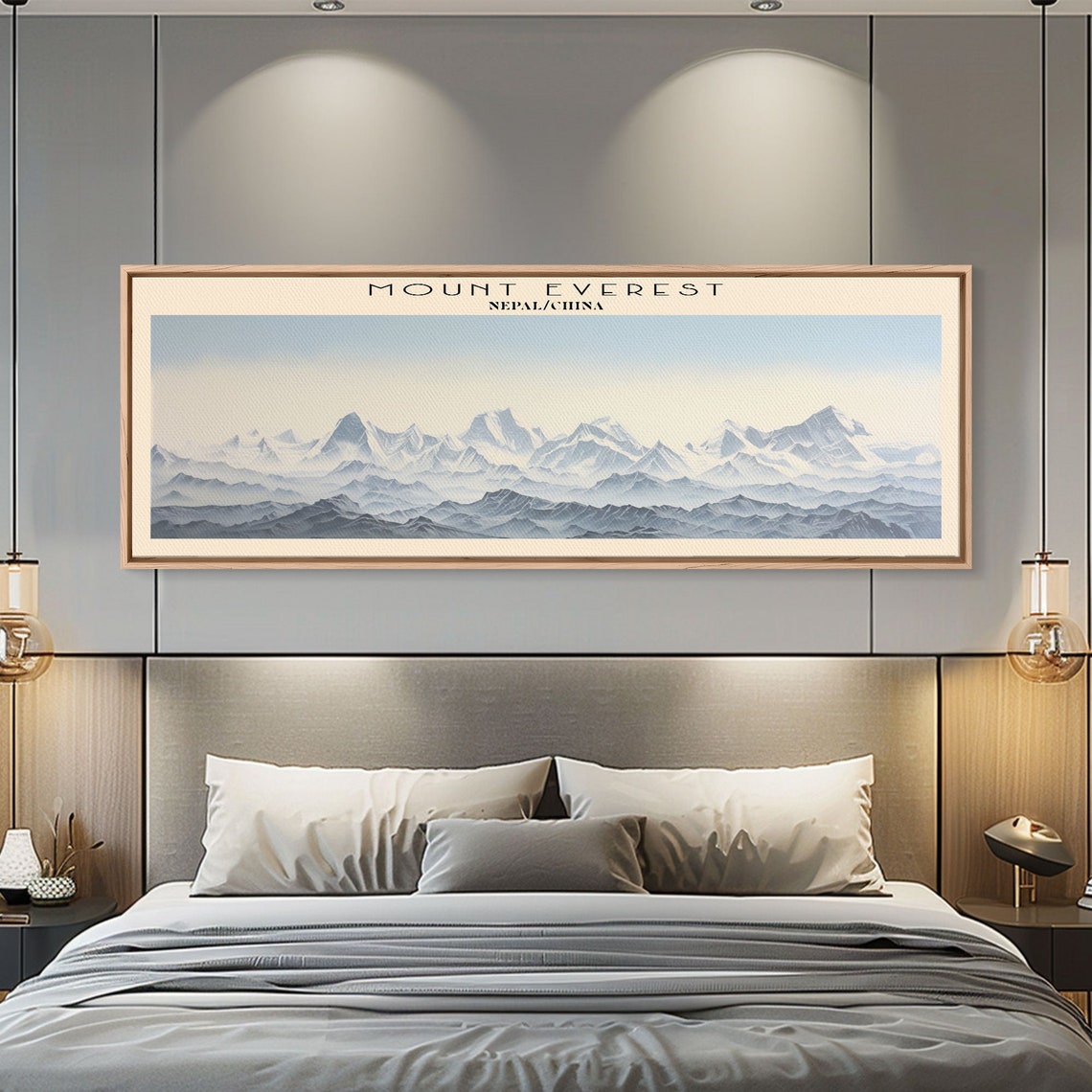 Mount Everest Nepal China Himalayan Snow Peaks Panorama Travel Poster - Image 6
