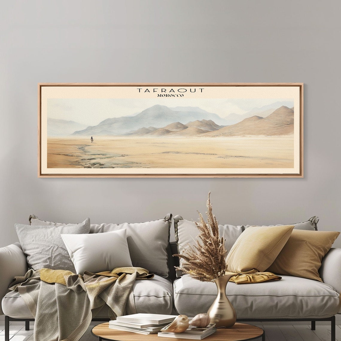Tafraout Morocco Desert Plain Hazy Atlas Mountain View Travel Poster - Image 6