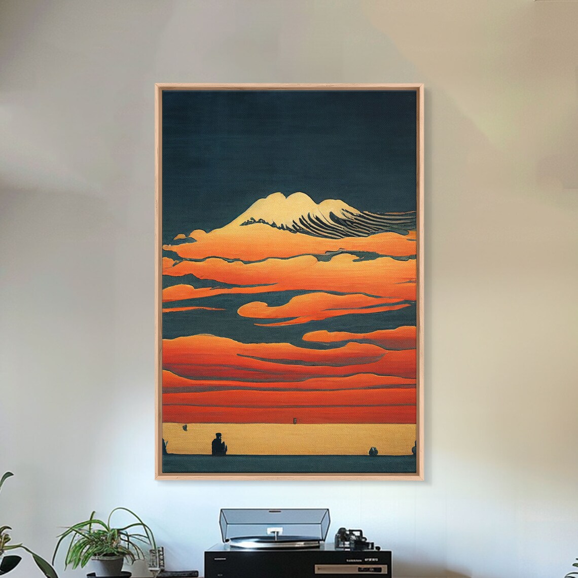 Hokusai-Inspired Sunrise Over Mountains Art Print - Image 5
