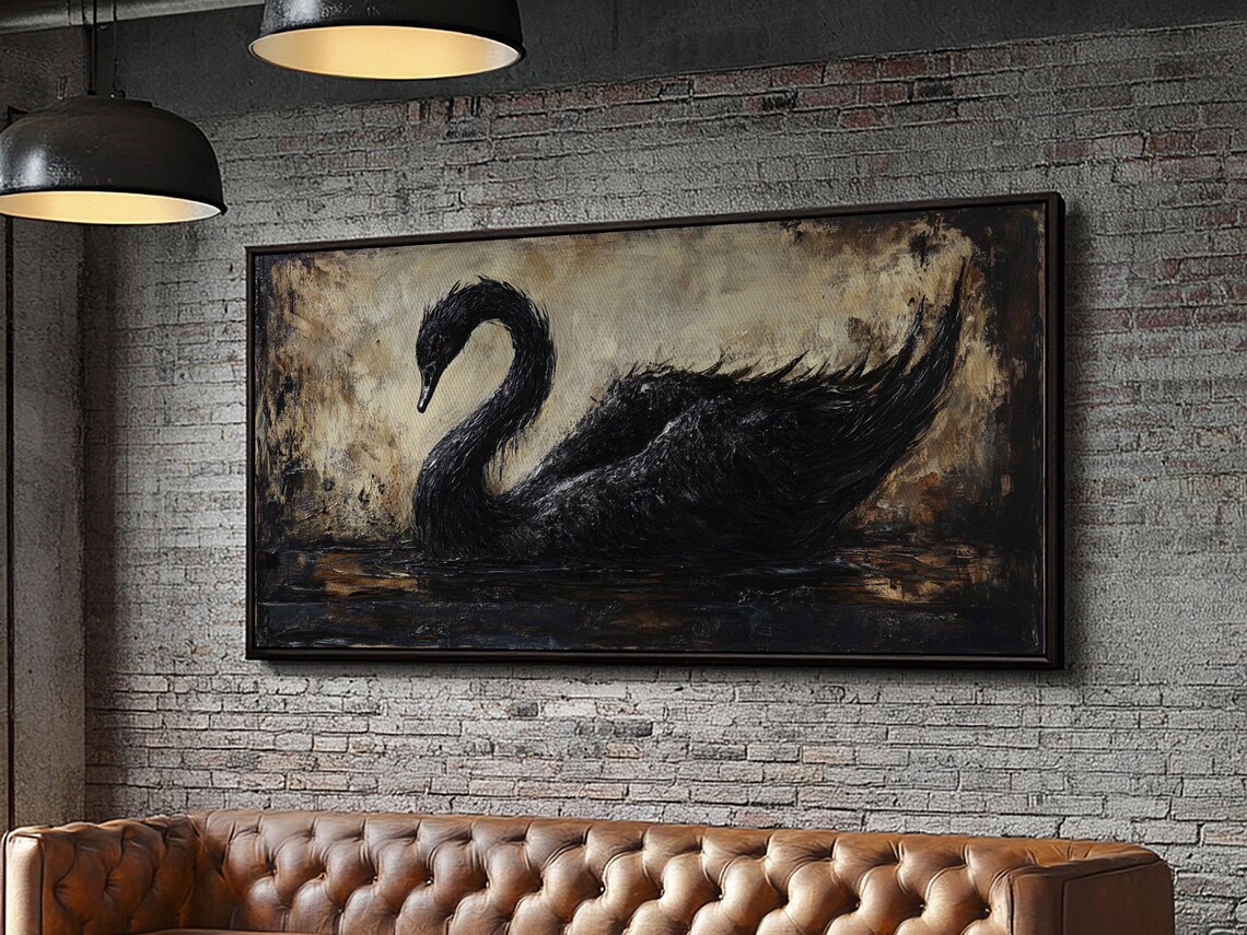 Black Swan, Goth Decor Dark Academia Wall Art Print - Image 4