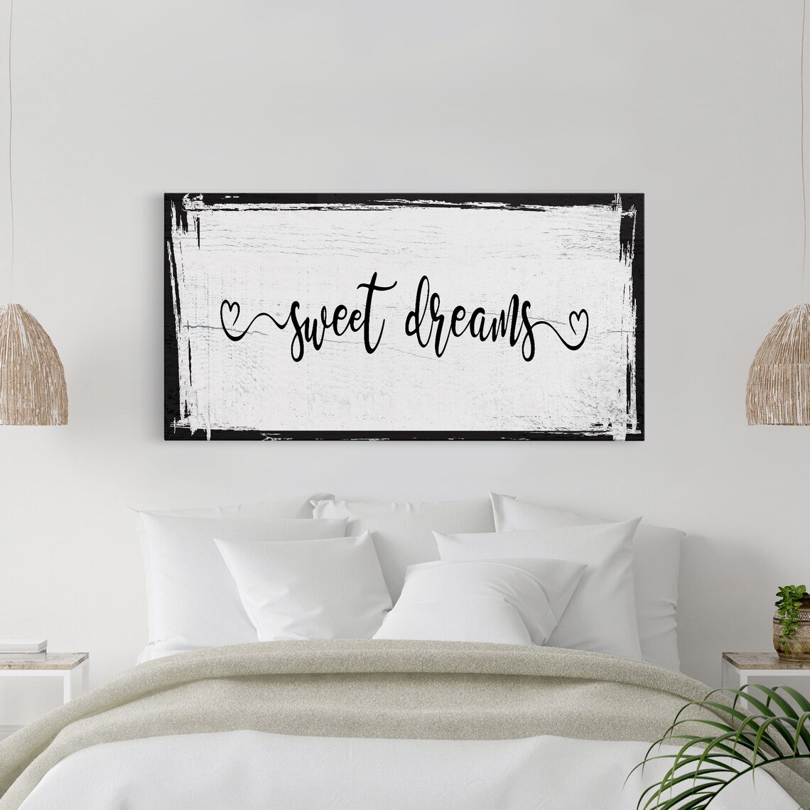 Sweet Dreams Bedroom Sign, Master Bedroom Wall Art Print - Image 6