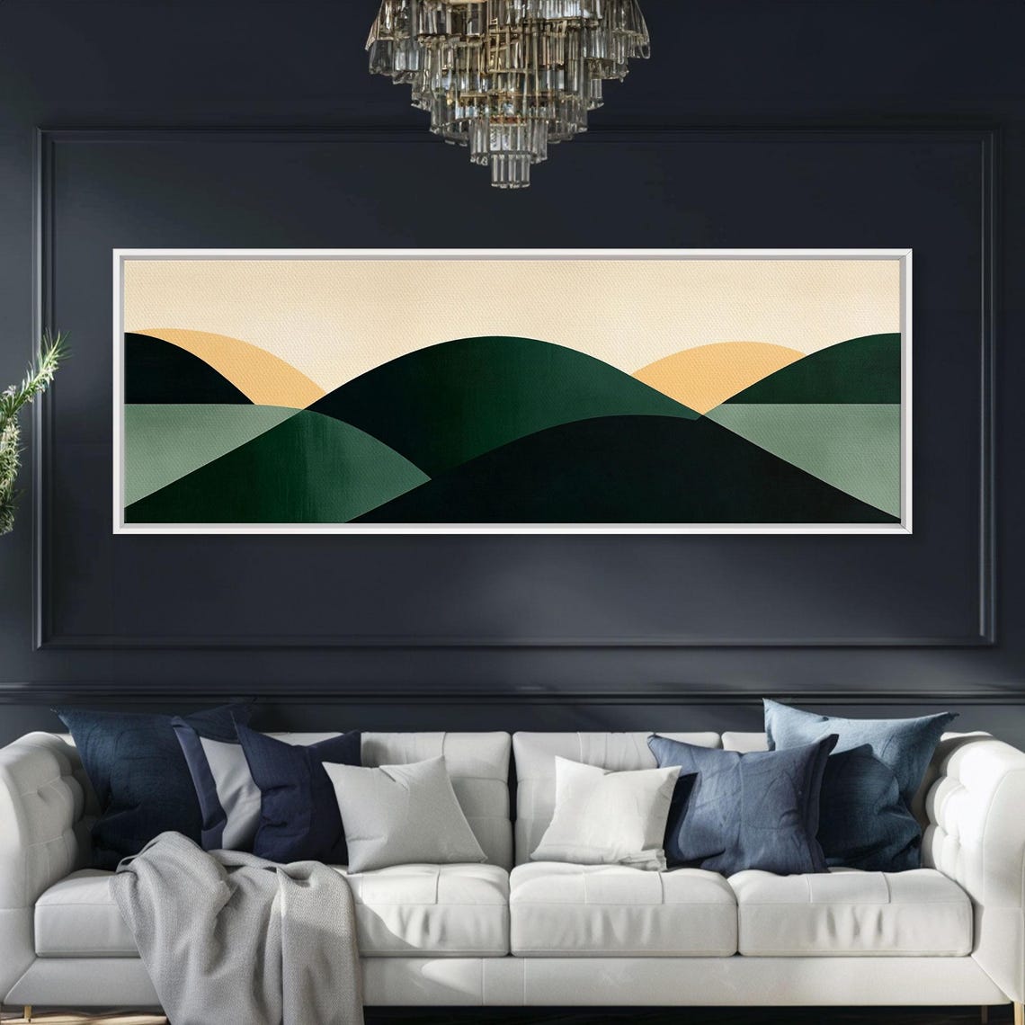 Abstract Mid Century Modern Geometric Shapes Wall Art Framed Print Mid Century Modern Home Decor Above Sofa Or Bed Boho Art