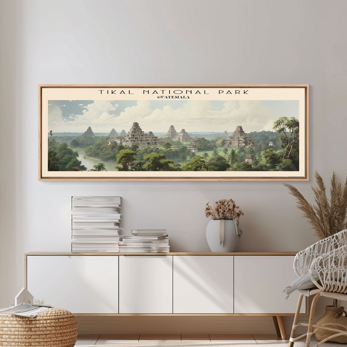 Tikal National Park Guatemala Mayan Jungle Pyramids Panoramic Poster - Image 3