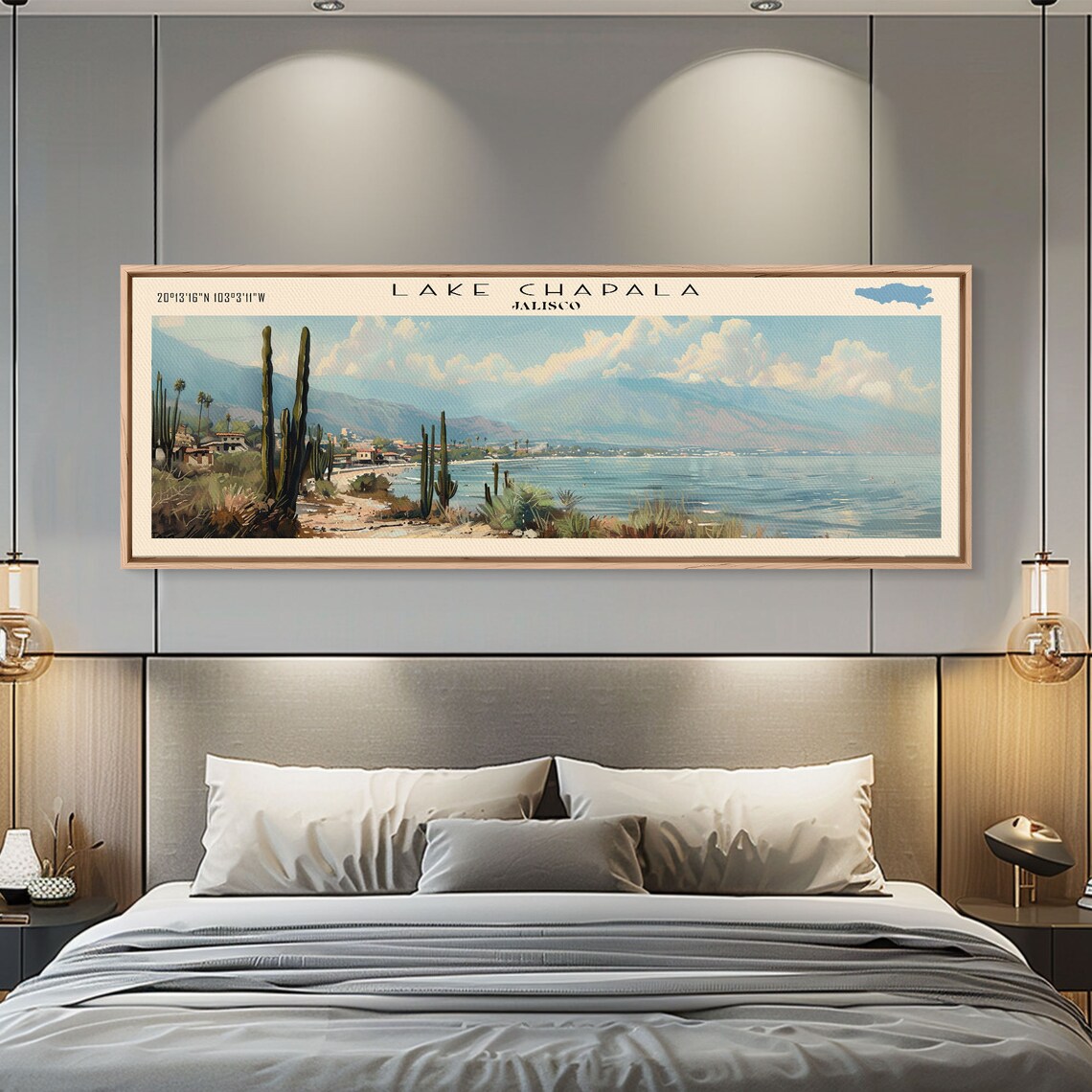 Lake Chapala Travel Poster, Scenic Landscape Art - Image 4
