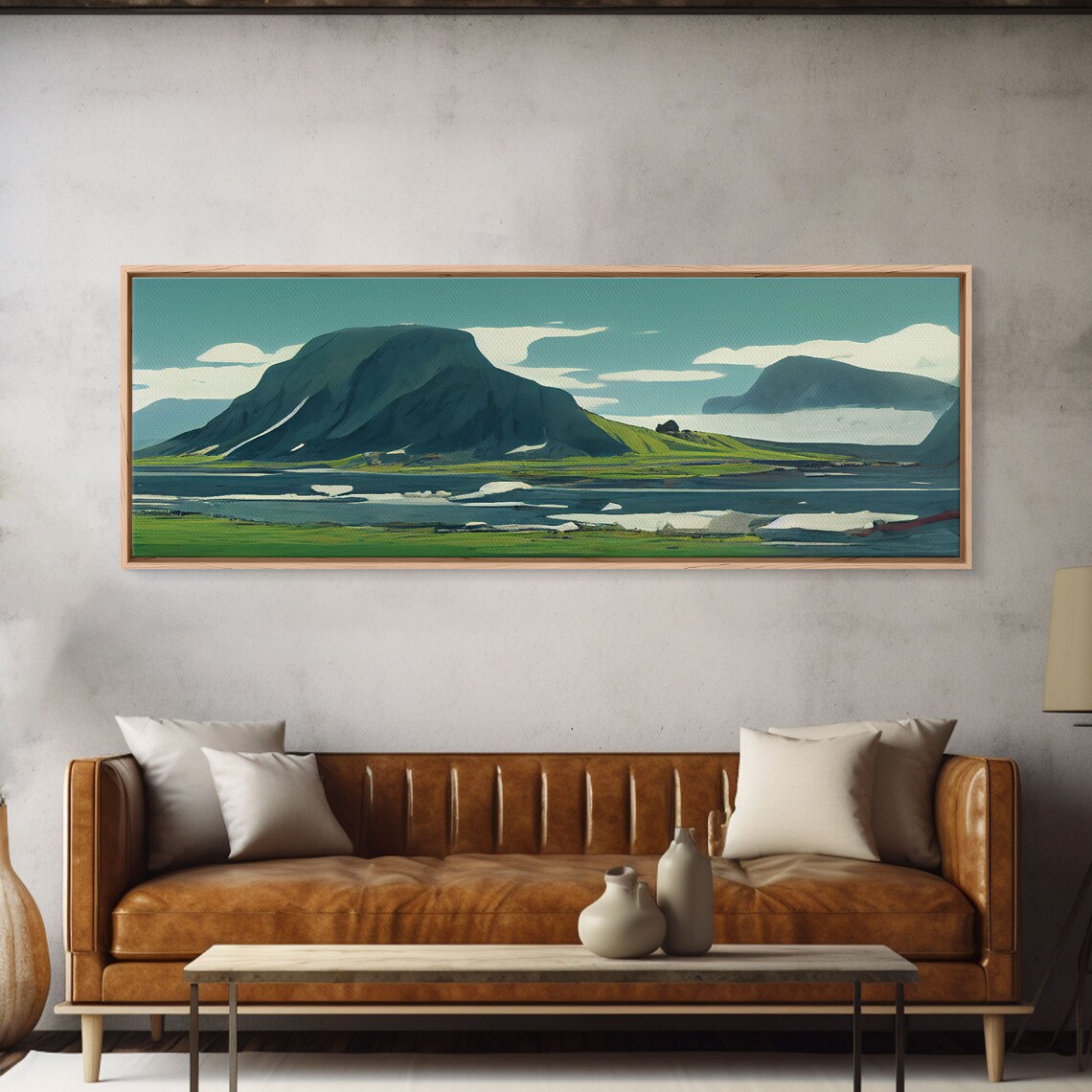 Sweden Landscape Abstract Art, Winter Panorama