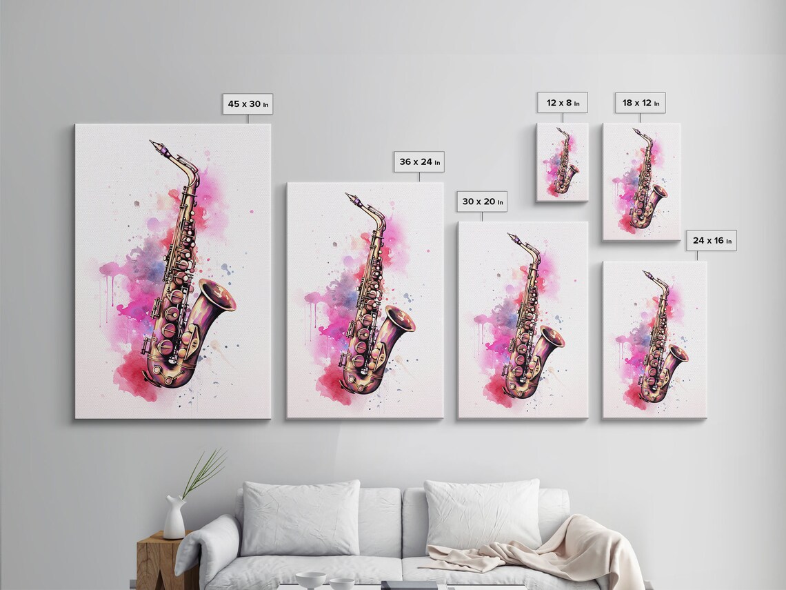 Saxophone Graffiti Wall Art, Musician Art Print - Image 2