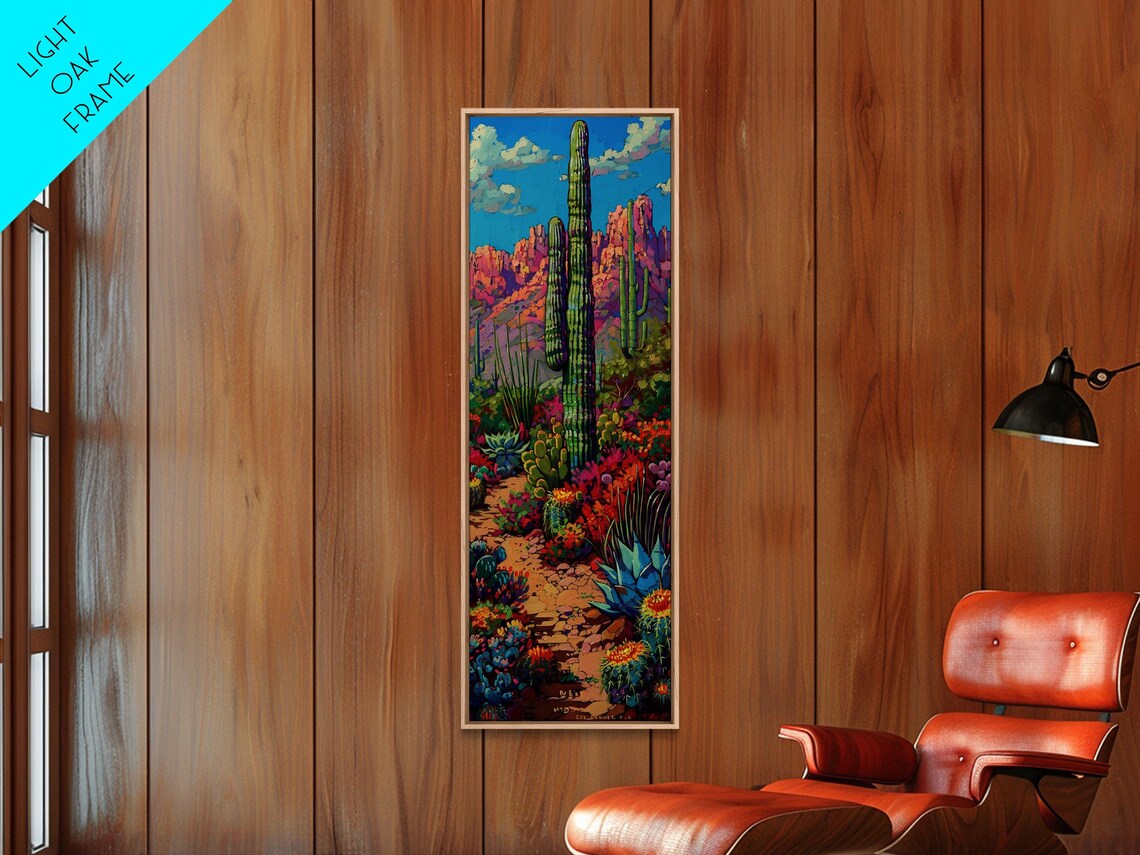 Colorful Desert Cactus Art Print, Western Landscape - Image 5