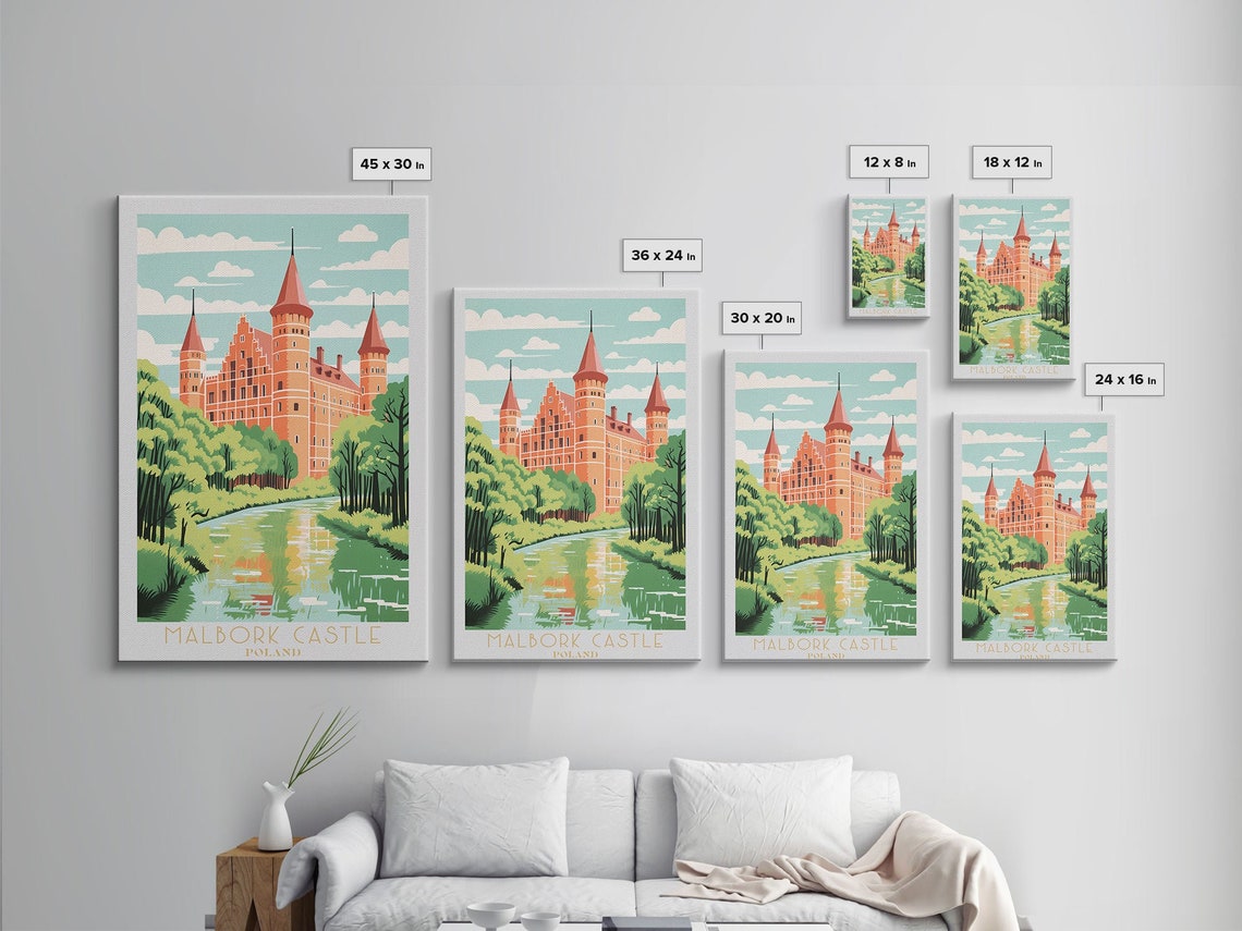 Malbork Castle Poland Gothic Red Brick Castle River Reflection Poster - Image 2