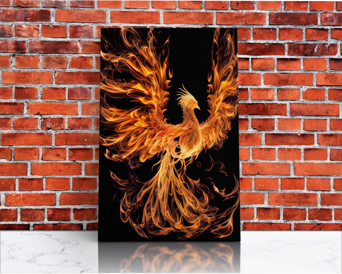 Phoenix Rebirth Art Print, Modern Abstract Decor - Image 2