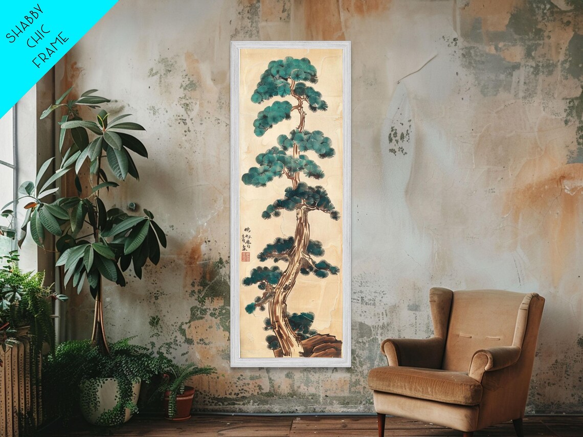 Bonsai Trees Ukiyo-E Woodblock Art Print, Classic - Image 6