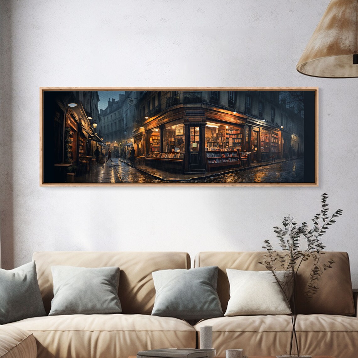 Book Shop In Paris, Victorian Oil Painting Art Print - Image 4