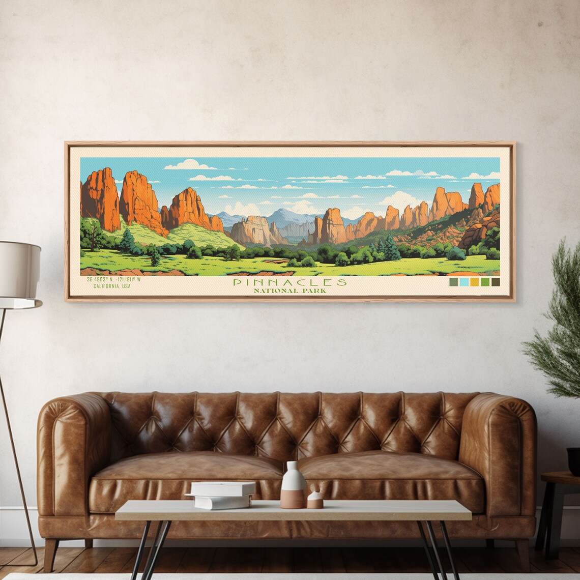 Pinnacles National Park Minimalist Travel Poster