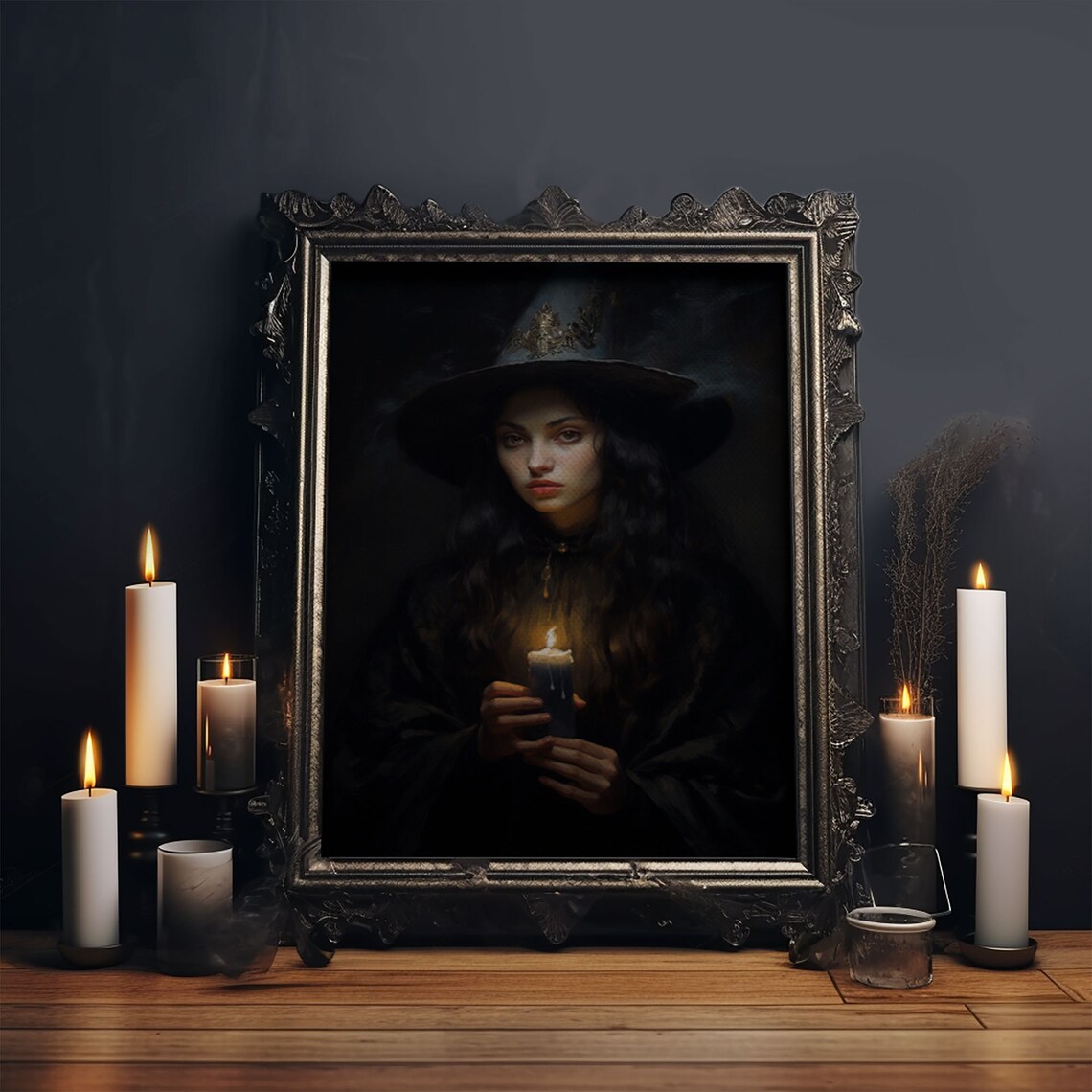The Witch and the Candle, Gothic Victorian Art Print - Image 5