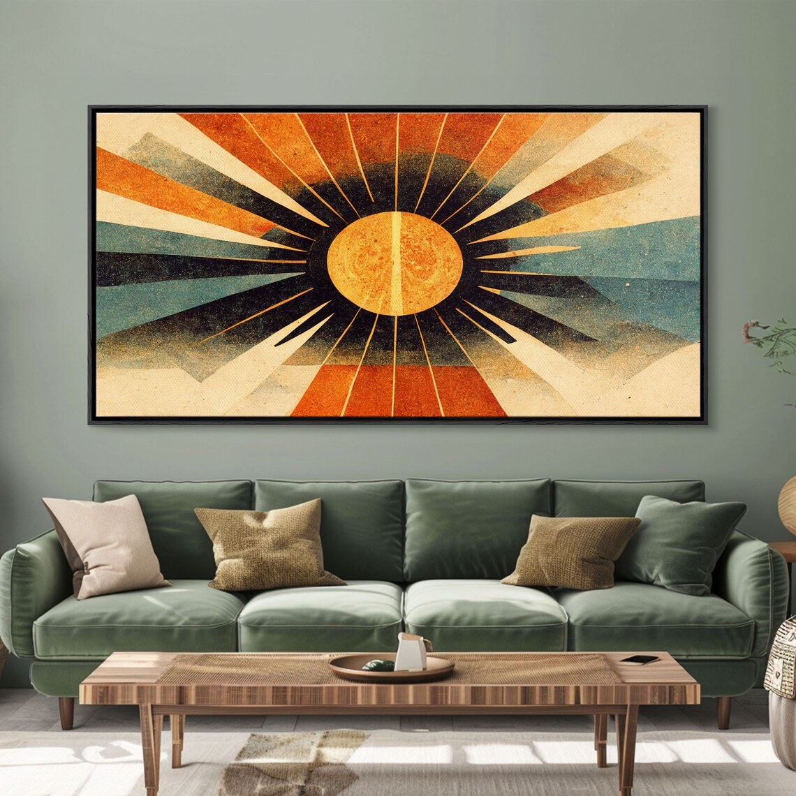 Abstract Midcentury Modern Sunburst Art Print - Image 4