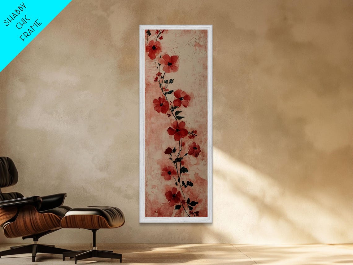 Framed Print Of Moody Woman Portrait With Dark Romance Painting Aesthetic Unique Gift Idea Narrow Wall Art Tall Art Bedroom Art - Image 4
