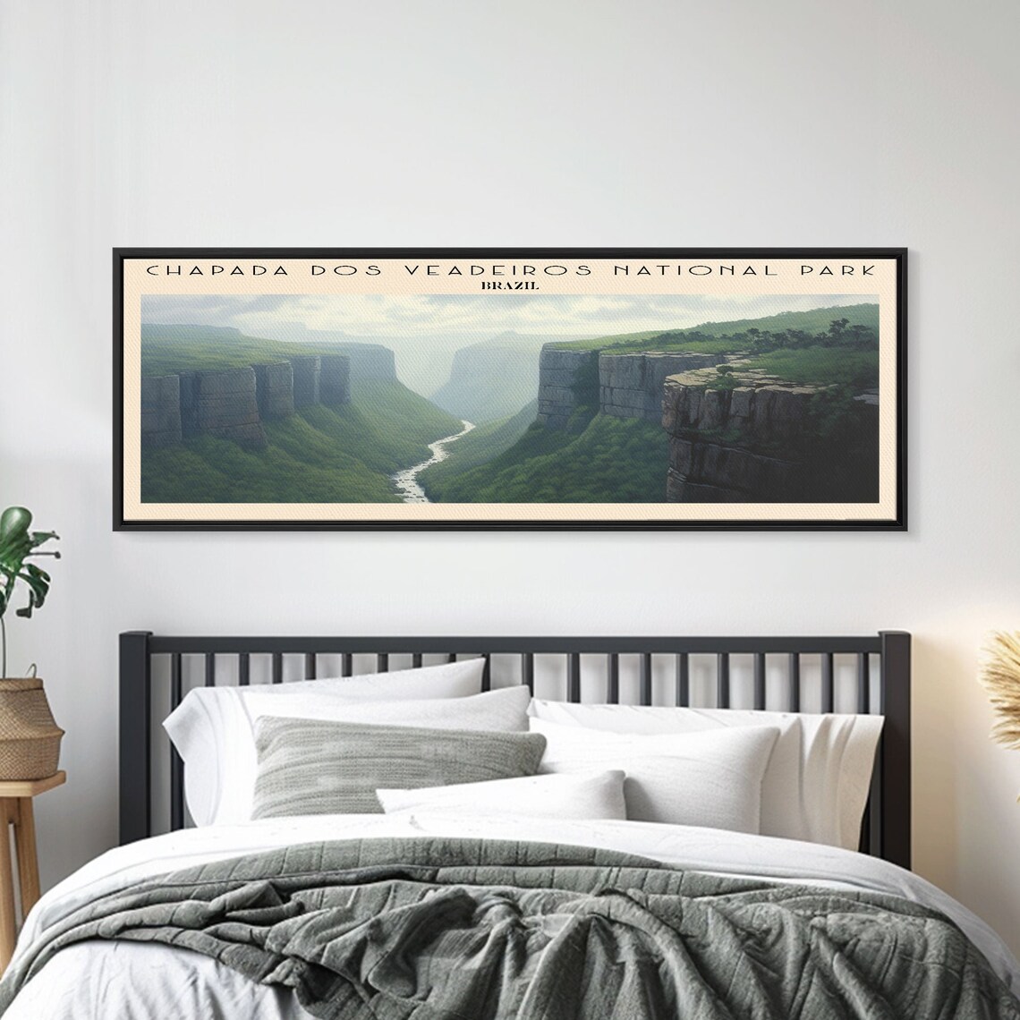 Chapada dos Veadeiros Brazil Green Canyon River Valley Travel Poster - Image 3