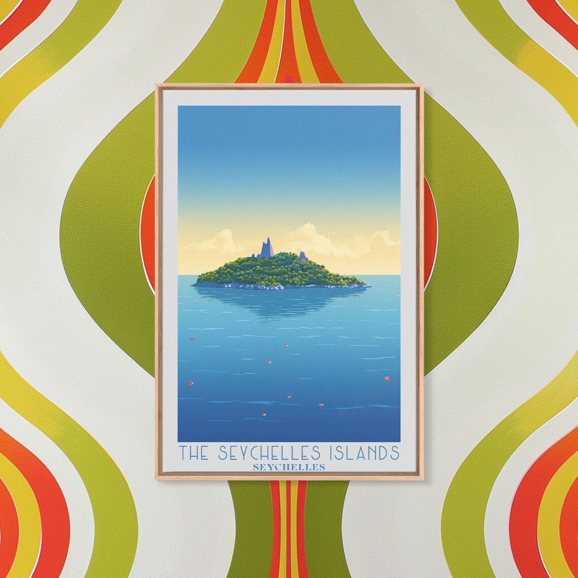 The Seychelles Islands Tropical Island Sunset Ocean View Poster - Image 2