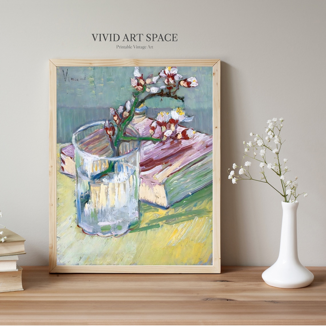 Almond Branch by Vincent Van Gogh Art Print - Image 2