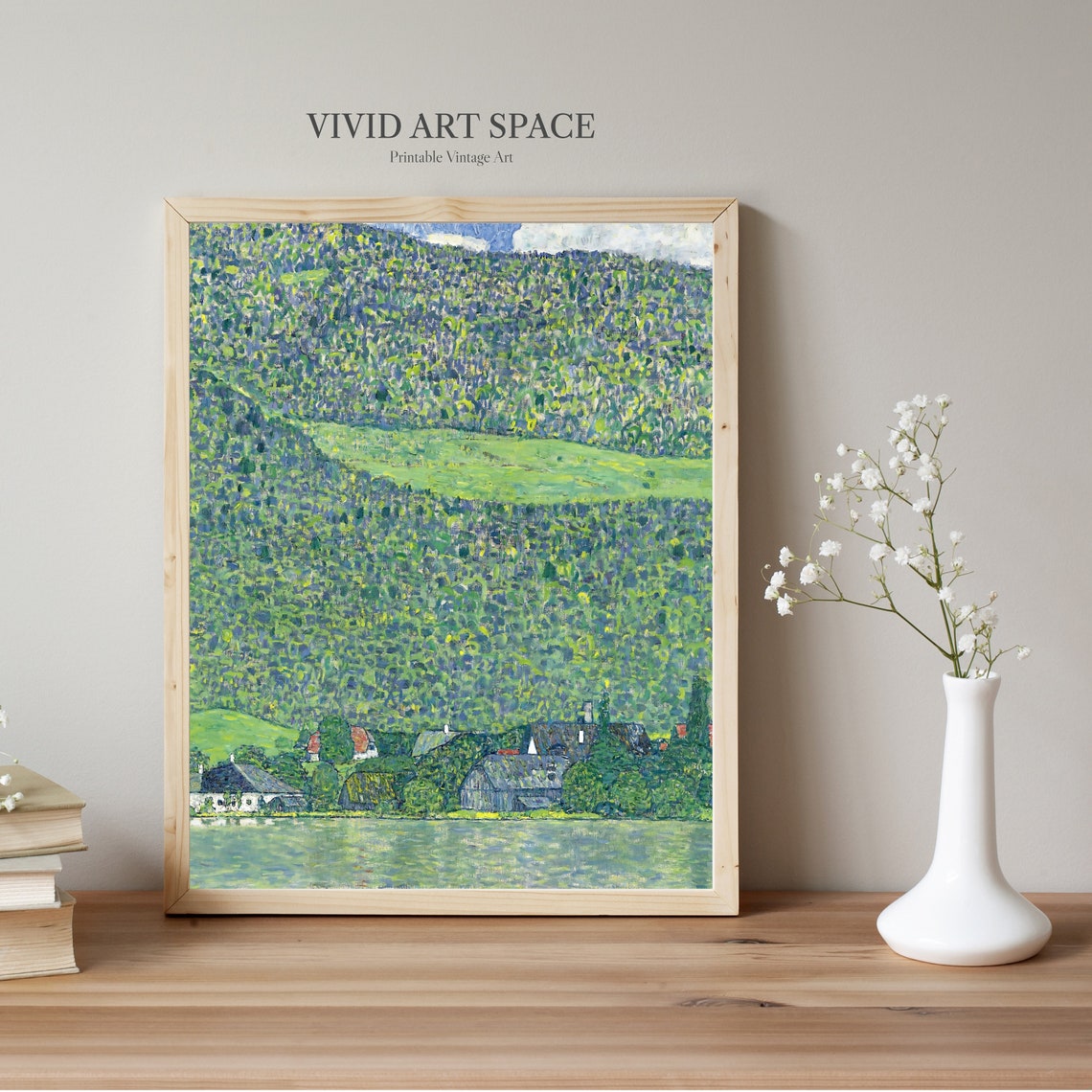 Gustav Klimt Litzlberg am Attersee Shimmering Landscape Art Print - Image 2