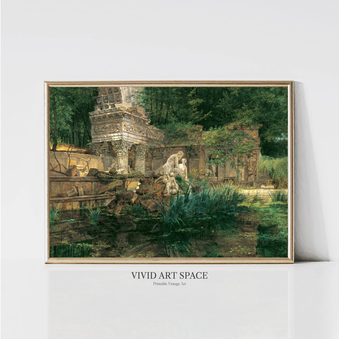 Roman Ruins in Schonbrunn, Classic Art Print