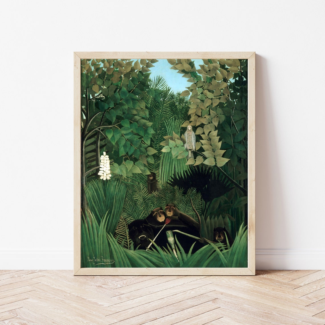 Henri Rousseau Merry Jesters Jungle Monkeys Parrot Art Poster - Image 3