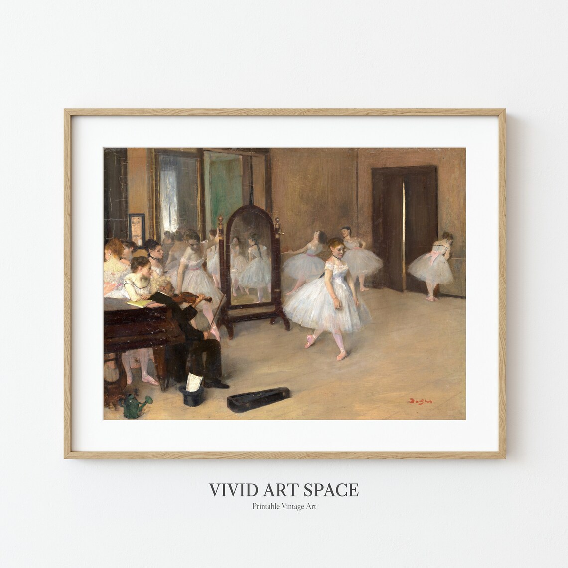 Degas The Ballet Class Studio Rehearsal Foyer White Tutus Poster - Image 3