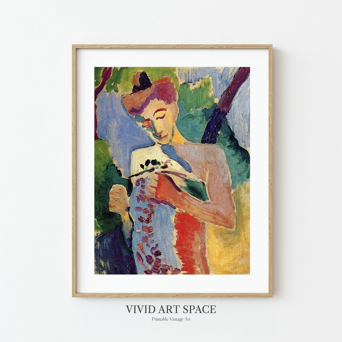 Henri Matisse Branch Of Flowers Fauvism Woman Portrait Painting Modern Floral Art Print Printable Wall Art - Image 3