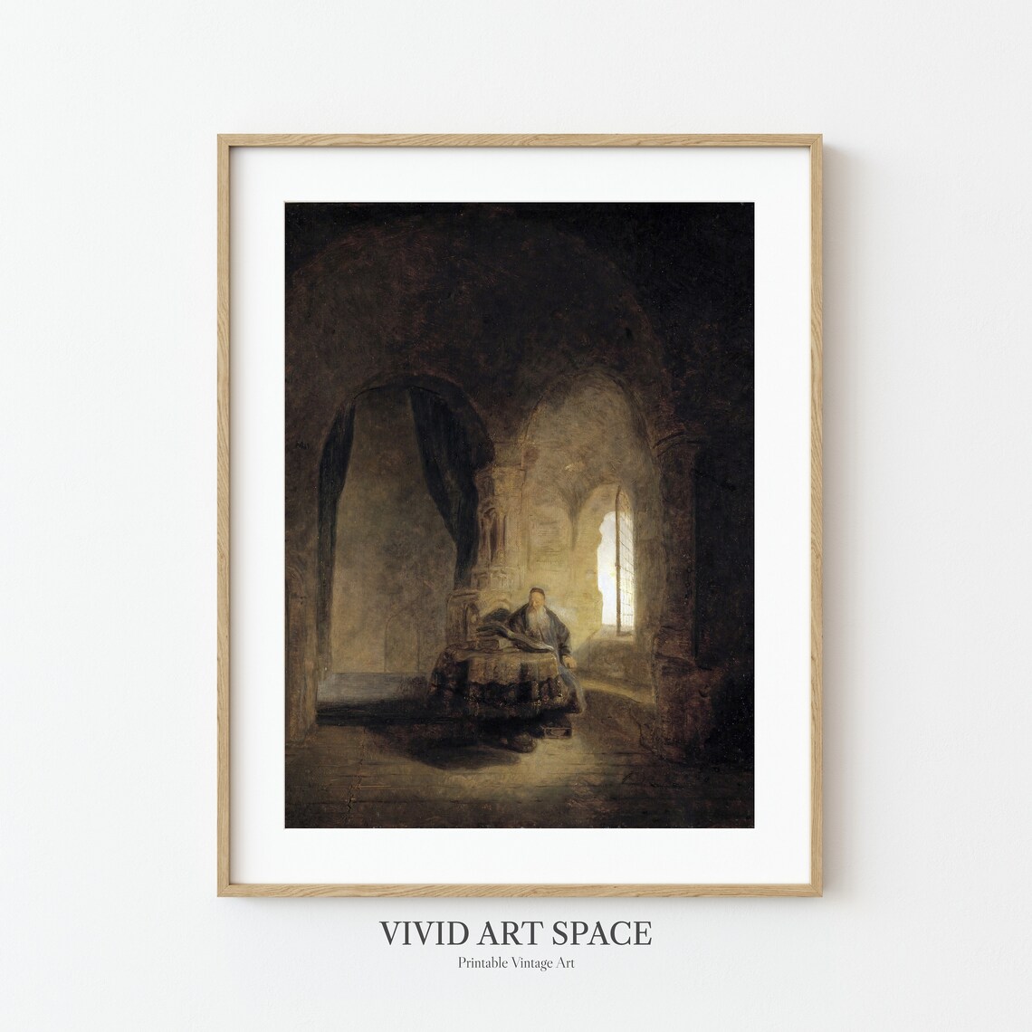 Philosopher Reading by Rembrandt in a Candlelit Study Poster - Image 3