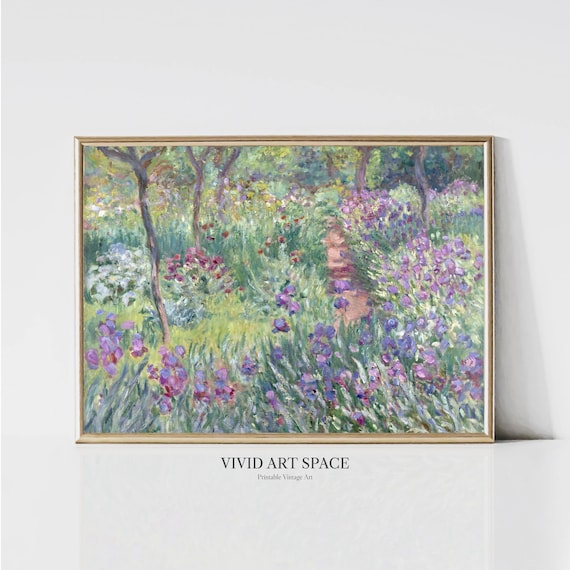Claude Monet Garden In Giverny Impressionist Art Print