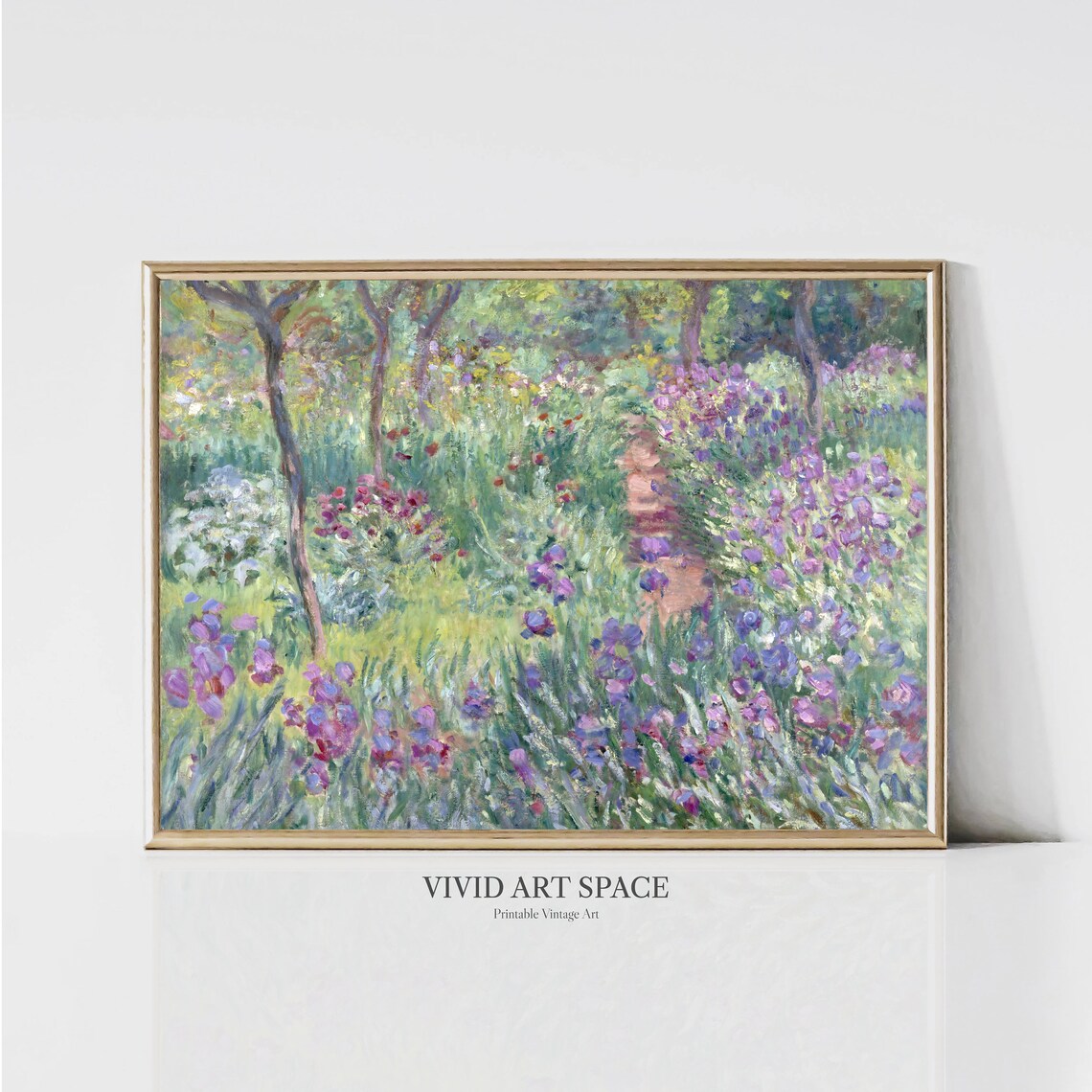 Claude Monet Garden In Giverny Impressionist Art Print