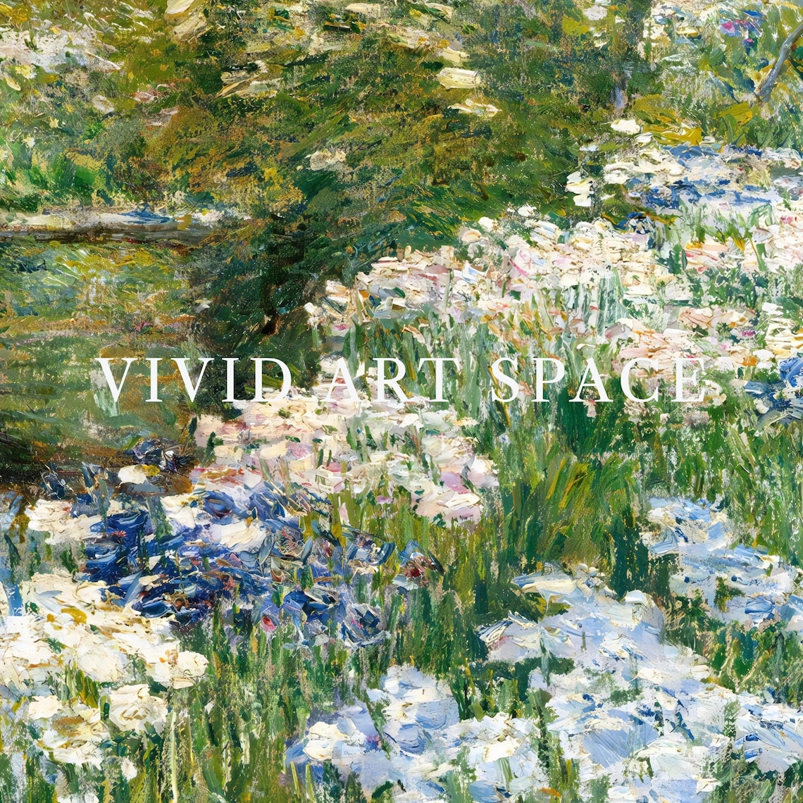 Blooming Flowers Garden Impressionist Landscape Art Print - Image 2