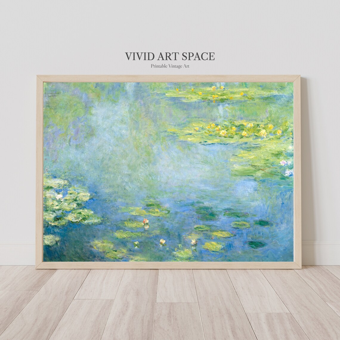 Claude Monet Water Lilies Impressionist Garden Print - Image 2