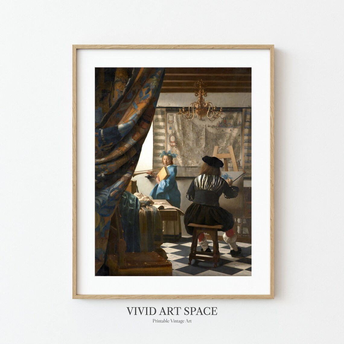 The Art of Painting by Johannes Vermeer in the Studio Poster - Image 2