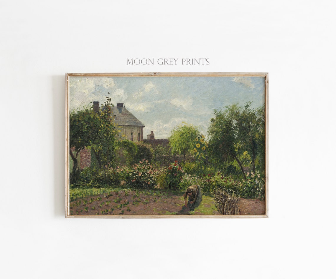 Muted Rural Scenery, Vintage Oil Painting - Image 5