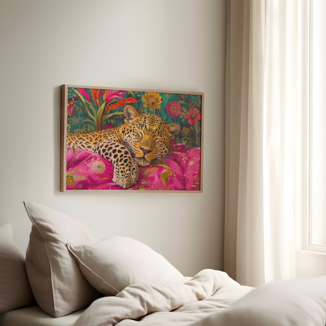 Sleeping Leopard Poster, Maximalist Oil Painting - Image 5