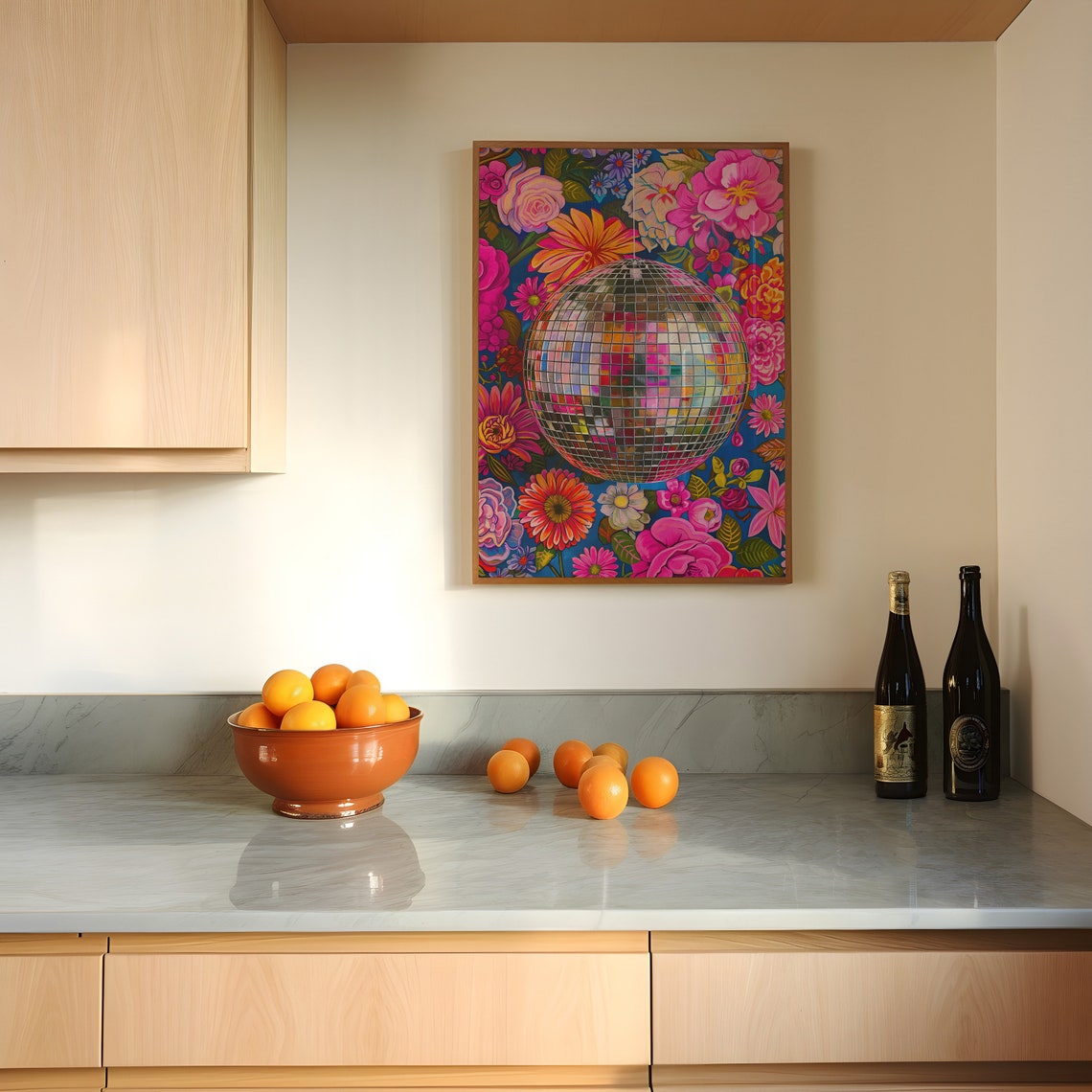 Disco Ball Maximalist Oil Painting, Art Print - Image 5