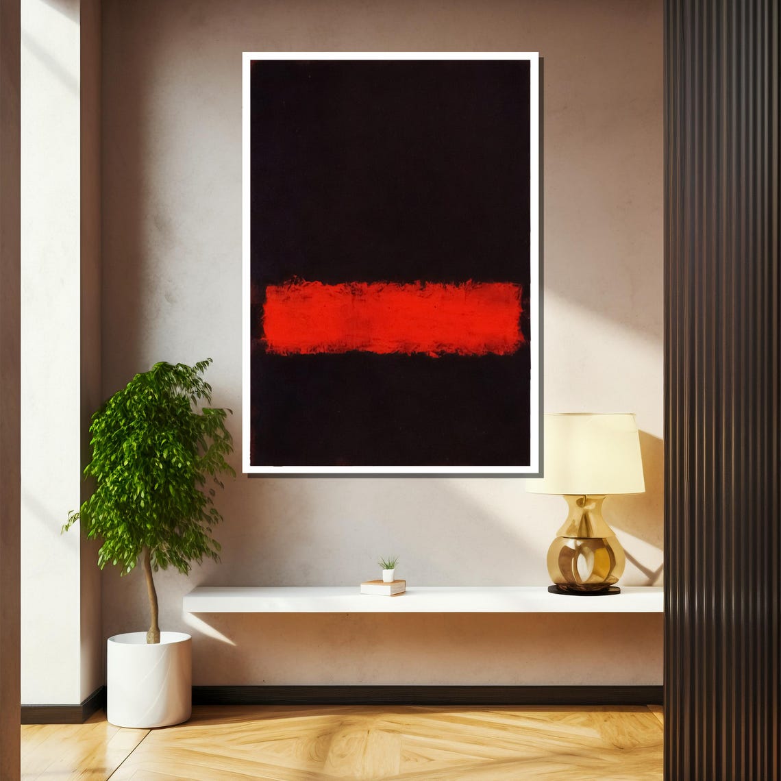 Mark Rothkos Black Red And Black Minimalist Masterpiece Of Intense Contrast Bold Abstract Painting Ideal Art Gift - Image 2