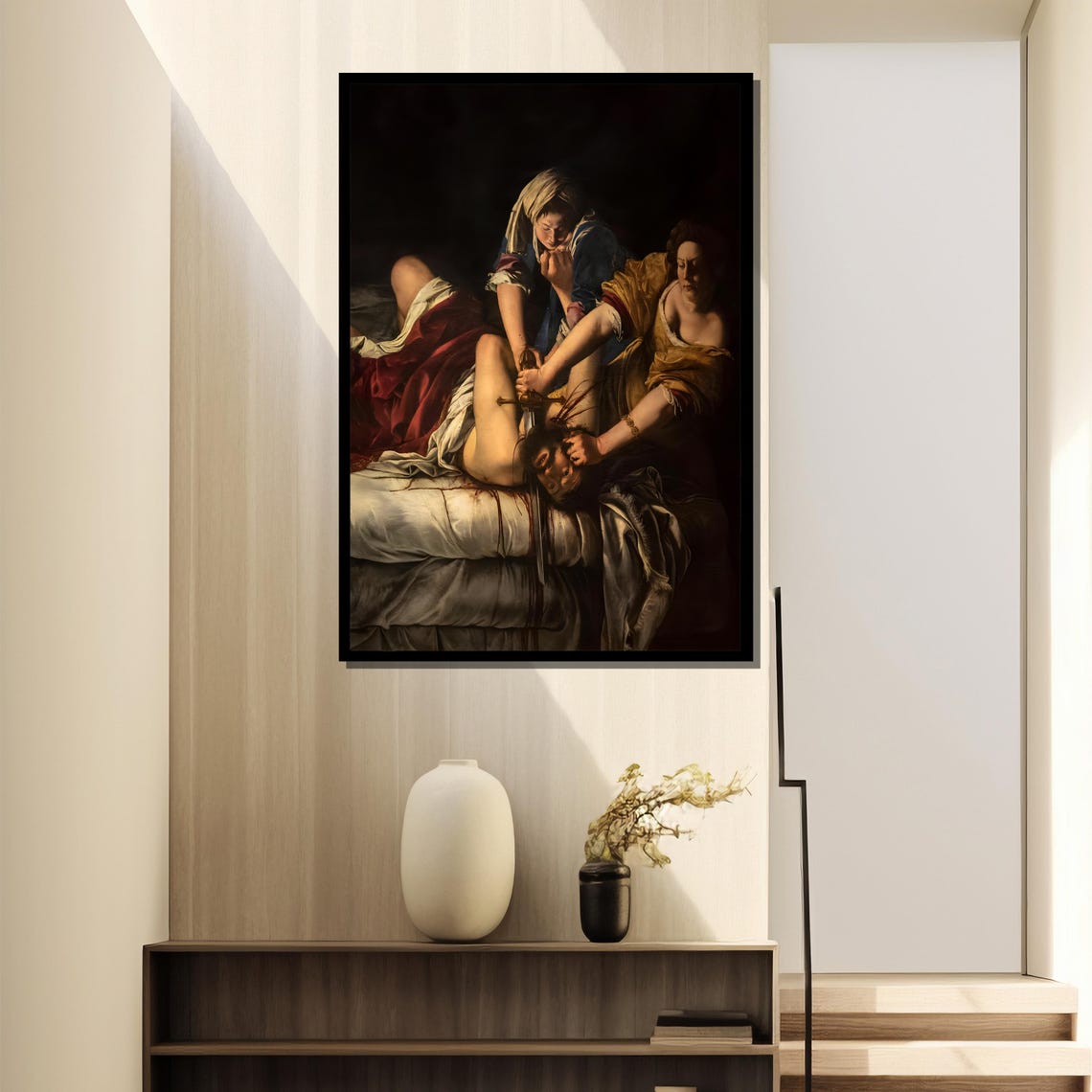 Artemisia Gentileschis Masterpiece Judith Slaying Holofernes Dramatic Painting Bold Historical Gift - Image 4
