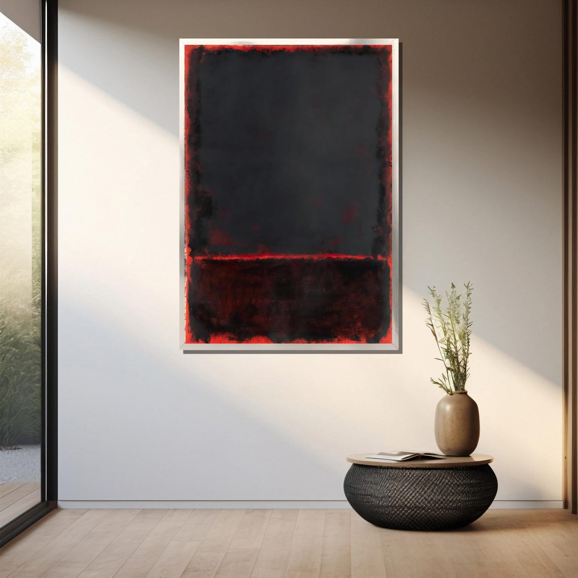 Mark Rothkos Intense Black And Red Abstract Painting A Striking Contemporary Art Gift For Bold And Modern Spaces - Image 3