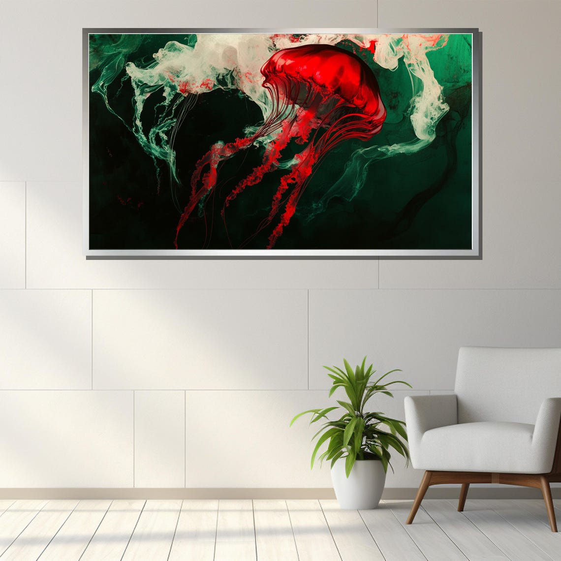 Vivid Abstract Splash Painting Bold Art Gift For Modern Wall Decor - Image 3
