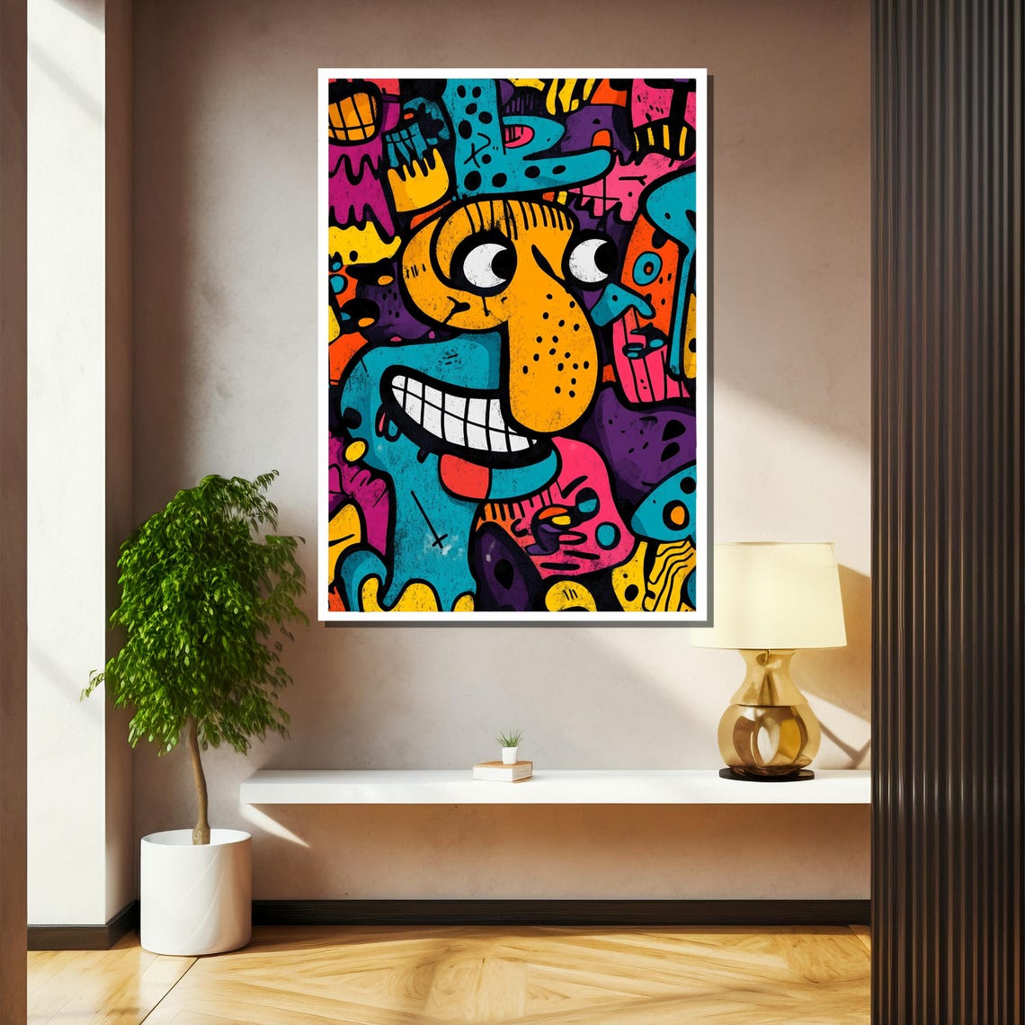 Mr Doodle Inspired Graffiti Painting Colorful Abstract Street Art Modern Pop Art Wall Decor Bold Urban Artwork Unique Gift Idea - Image 2