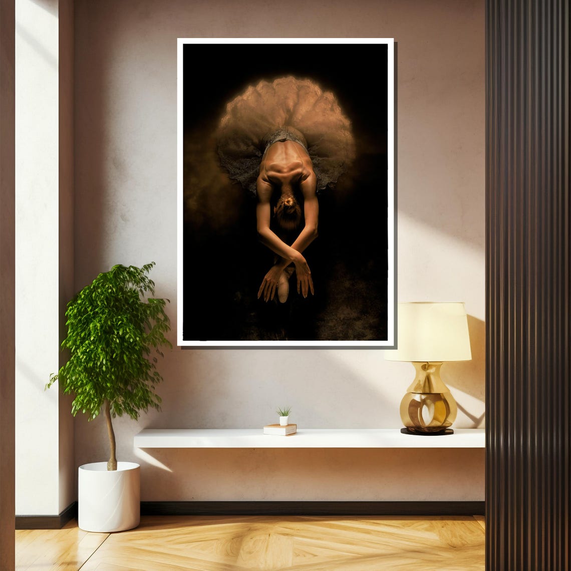 Elegant Ballerina Painting Graceful Dance Art Gift For Ballet Enthusiasts And Home Wall Decor - Image 2