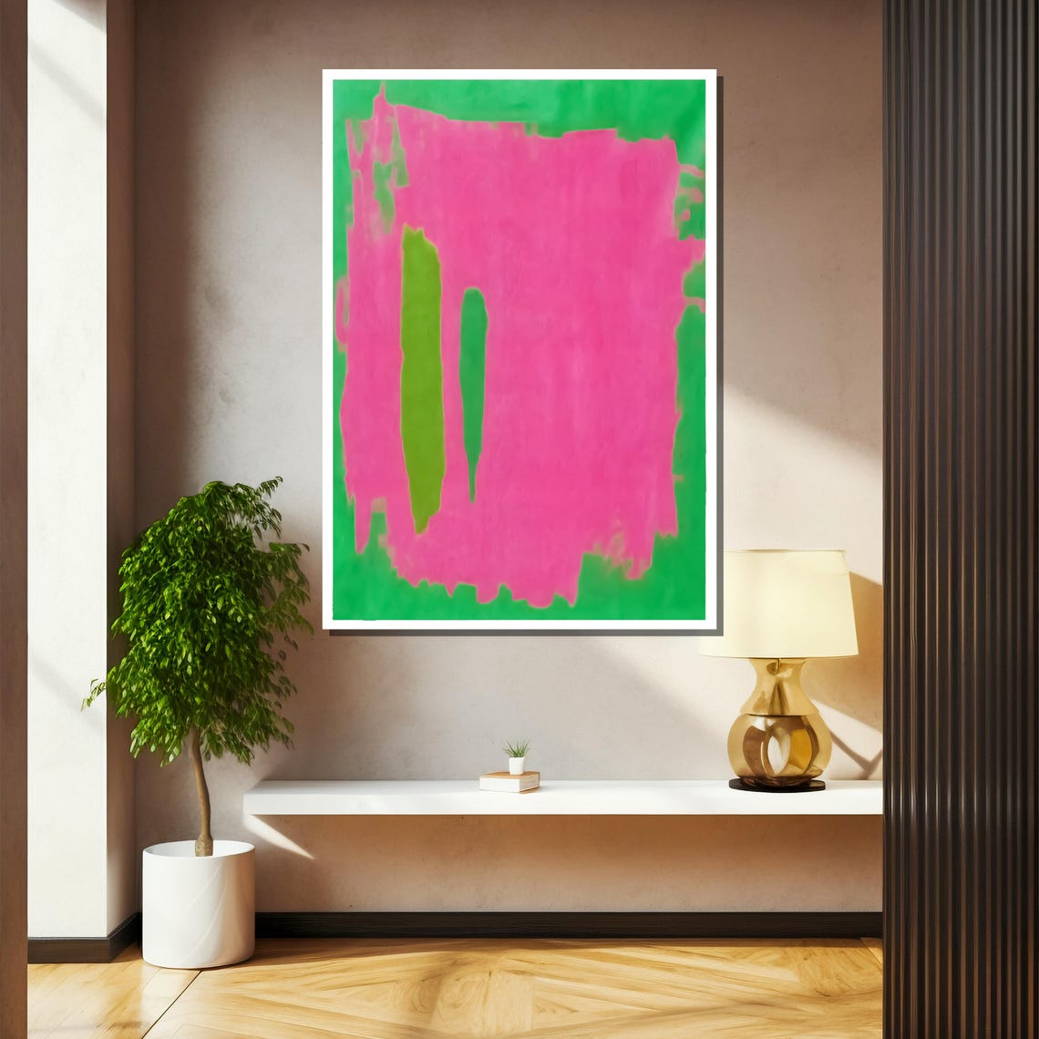 Mark Rothkos Untitled Pink And Green Playful And Bold Abstract Painting Ideal Gift For Contemporary Art Lovers - Image 2