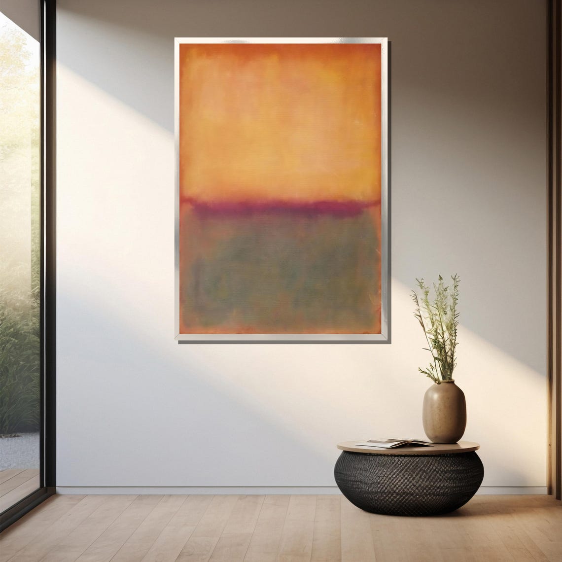 Mark Rothkos Warm Sunset Inspired Painting A Contemporary Art Masterpiece Gift With Soft Orange And Purple Hues - Image 3