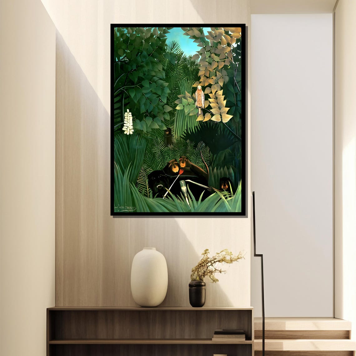 Henri Rousseaus The Merry Jesters Whimsical Jungle Scene Painting Lush And Playful Art Gift For Nature Lovers - Image 4