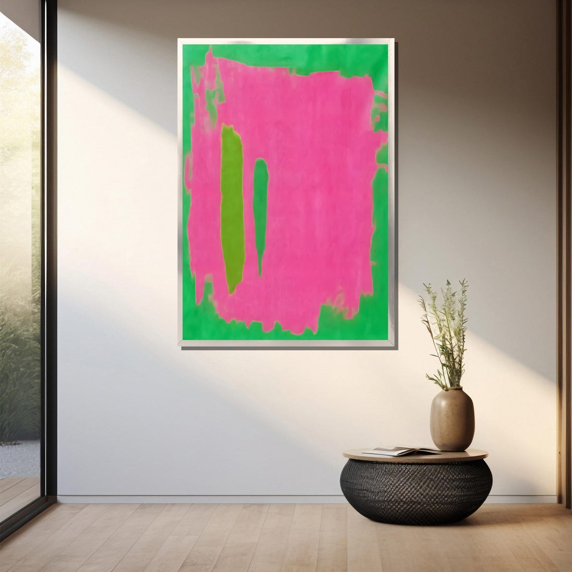 Mark Rothkos Untitled Pink And Green Playful And Bold Abstract Painting Ideal Gift For Contemporary Art Lovers - Image 3